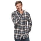 Big & Tall Sonoma Goods For Life&trade; Slim-fit Supersoft Flannel Button-down Shirt, Men's, Size: L Tall, Dark Brown