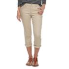 Petite Sonoma Goods For Life&trade; Supersoft Cuffed Capri Jeans, Women's, Size: 12 Petite, Light Grey