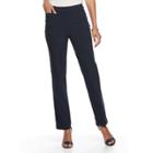 Women's Briggs Millennium Straight-leg Pull-on Pants, Size: 10, Blue (navy)