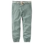 Girls 4-12 Oshkosh B'gosh&reg; Dobby Cinched Pants, Size: 12, Green