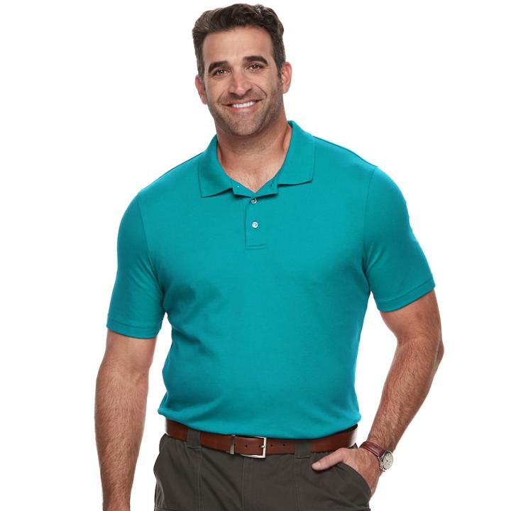 Big & Tall Croft & Barrow&reg; Classic-fit Easy-care Interlock Polo, Men's, Size: Xxl Tall, Brt Blue