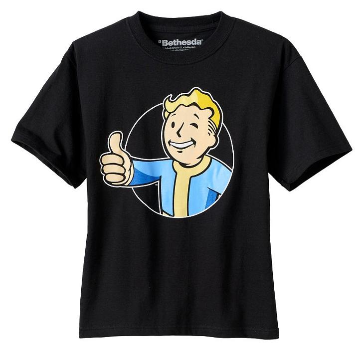 Boys 8-20 Fallout Shelter Tee, Boy's, Size: Small, Black
