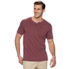Big & Tall Sonoma Goods For Life&trade; Supersoft Modern-fit Henley, Men's, Size: L Tall, Red