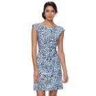 Petite Dana Buchman Twist-front Dress, Women's, Size: L Petite, Light Blue