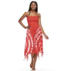 Women's Exist Tie-dye Smocked Cover-up, Size: Large, Multicolor