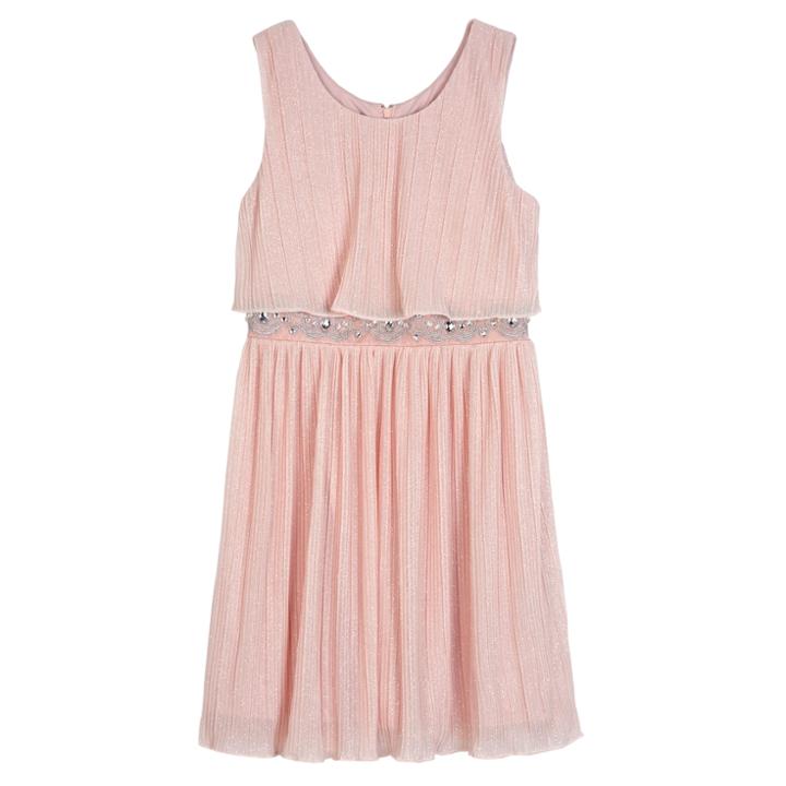Girls 7-16 Iz Amy Byer Textured Rhinestone Dress, Size: 16, Light Pink