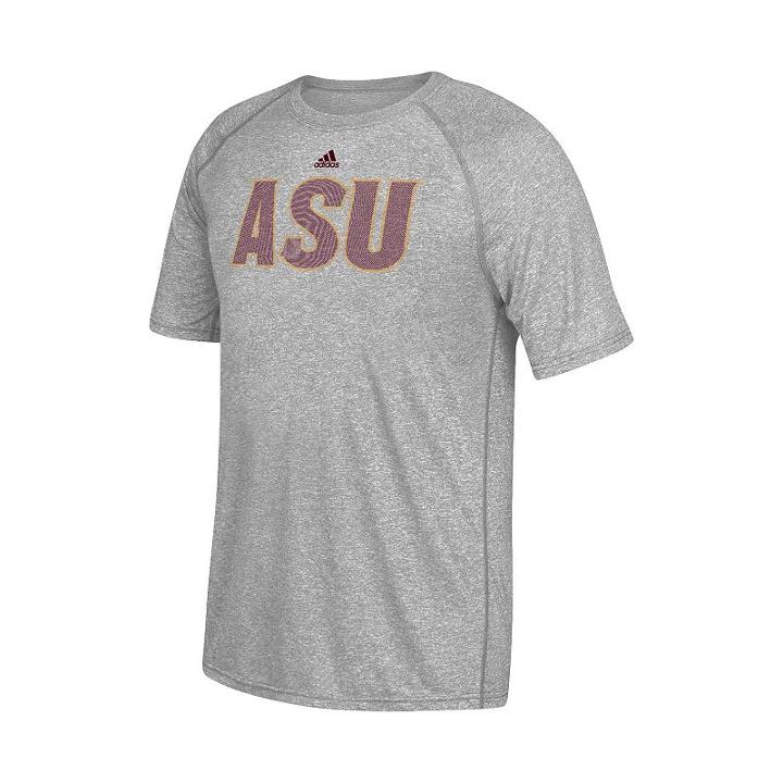 Men's Adidas Arizona State Sun Devils Linear Play Logo Tee, Size: Xl, Asu Char