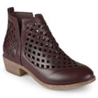 Journee Collection Kat Women's Ankle Boots, Girl's, Size: 8, Dark Red