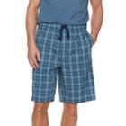Men's Croft & Barrow&reg; True Comfort Stretch Woven Sleep Shorts, Size: Small, Dark Blue
