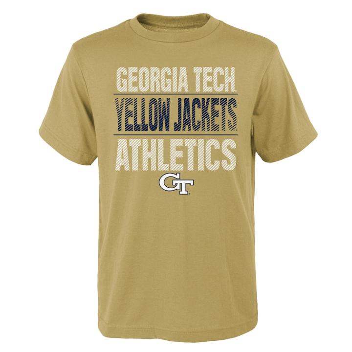 Boys' 4-18 Georgia Tech Yellow Jackets Light Streaks Tee, Size: 8-10, Beige