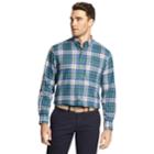 Men's Izod Classic-fit Plaid Flannel Button-down Shirt, Size: Xxl, Brt Green