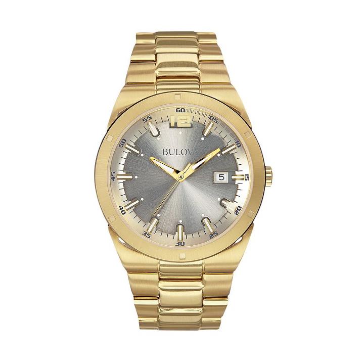 Bulova Men's Stainless Steel Watch - 97b137, Yellow
