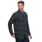 Men's Sonoma Goods For Life&trade; Plaid Flannel Button-down Shirt, Size: Xl, Dark Blue