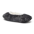 Women's Sonoma Goods For Life&trade; Feeder Striped Fuzzy Babba Ballerina Slippers, Size: S-m, Black