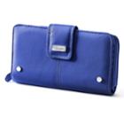 Buxton Westcott Leather Organizer Clutch Wallet, Women's, Blue