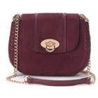 Lc Lauren Conrad Macaron Stitched Saddle Bag, Women's, Dark Pink