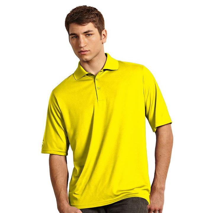 Men's Antigua Pique Performance Golf Polo, Size: Small, Yellow