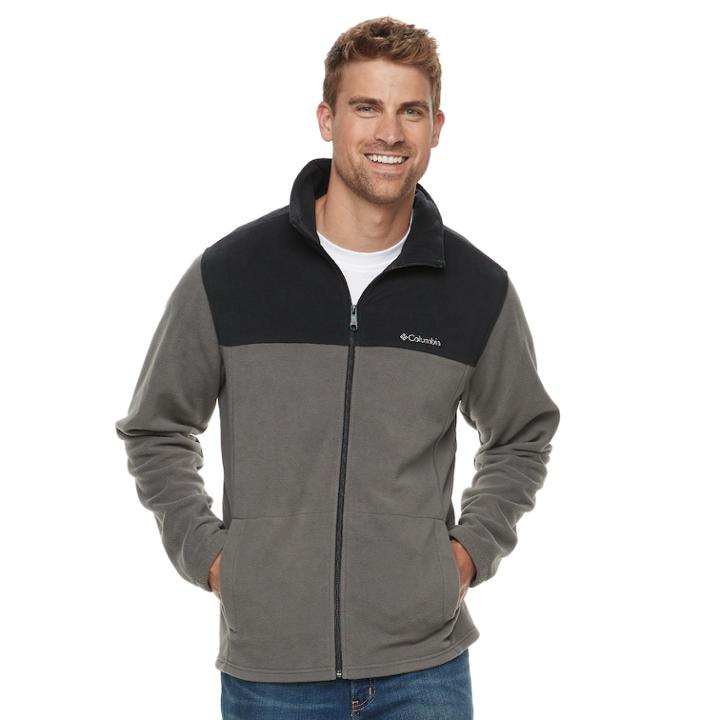Men's Columbia Fort Spencer Stretch Fleece Jacket, Size: Large, Med Grey