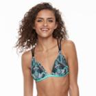Mix And Match Tribal Strappy-back Push-up Bikini Top, Teens, Size: Xs, Turquoise/blue (turq/aqua)