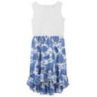 Girls 7-16 Speechless Lace Top High-low Flounce Paisley Print Dress, Size: 14, White