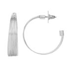 Napier Layered Nickel Free Hoop Earrings, Women's, Silver