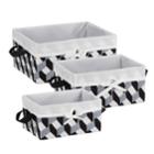 Honey-can-do 3-piece Twisted Storage Tote Set, Adult Unisex, Multicolor