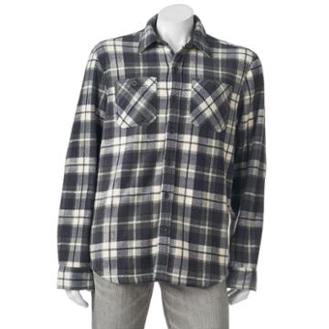 Men's Field & Stream Fleece Shirt Jacket, Size: Large, Oxford