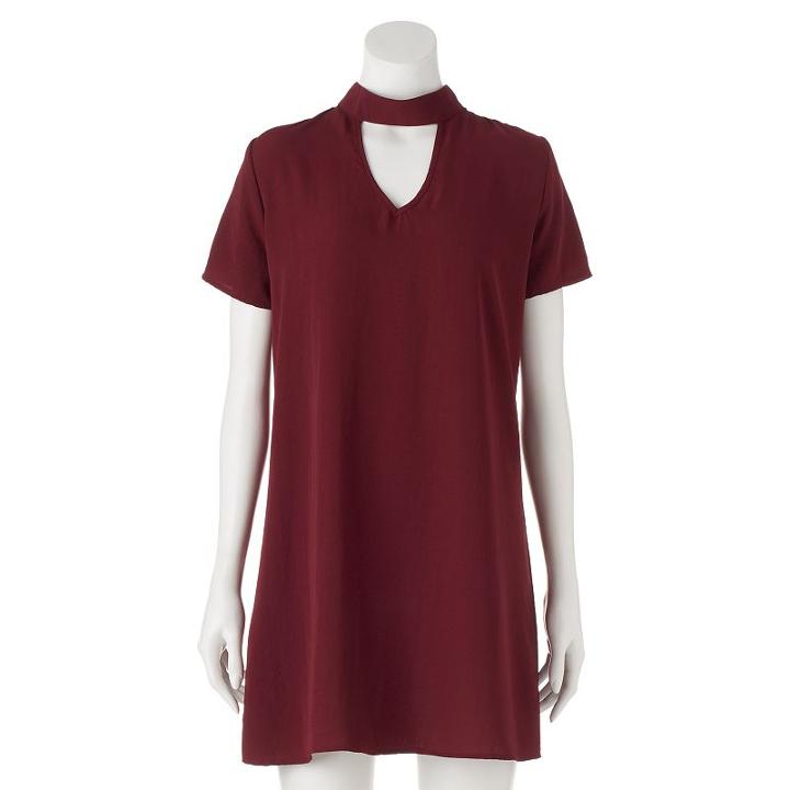 Juniors' Trixxi Choker Shift Dress, Teens, Size: Medium, Pink Other