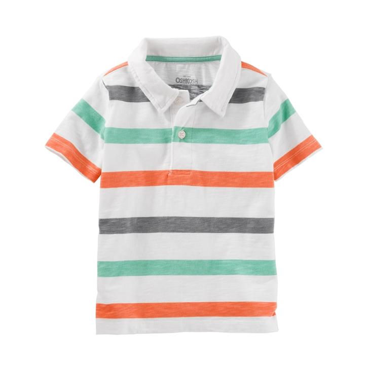 Boys 4-12 Oshkosh B'gosh&reg; Patterned Polo Shirt, Size: 10, Ivory Stripe