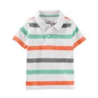 Boys 4-12 Oshkosh B'gosh&reg; Patterned Polo Shirt, Size: 10, Ivory Stripe