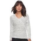 Women's Jennifer Lopez Fuzzy Boucle Sweater, Size: Small, Natural