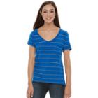 Juniors' So&reg; Voop Neck Tee, Teens, Size: Medium, Blue (navy)