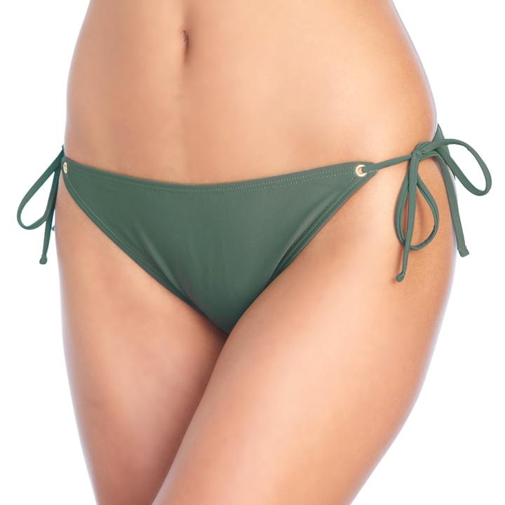 Women's Ibiza String Bikini Bottoms, Size: Medium, Dark Green