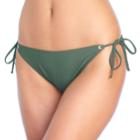 Women's Ibiza String Bikini Bottoms, Size: Medium, Dark Green
