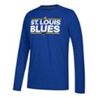 Men's Adidas St. Louis Blues Dassler Long-sleeved Tee, Size: Small, Blue