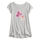 Girls 4-12 Sonoma Goods For Life&trade; High-low Hem Flip-sequin Tee, Size: 10, Light Grey