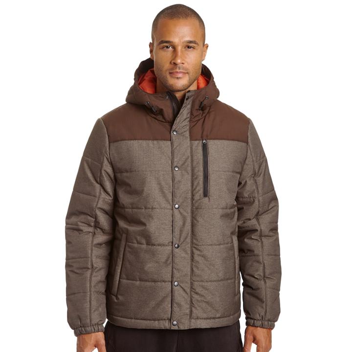 Big & Tall Champion Colorblock Quilted Hooded Puffer Jacket, Men's, Size: Xxl Tall, Brown