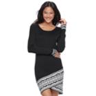 Juniors' Cloud Chaser Jacquard Sweater Dress, Teens, Size: Medium, Oxford