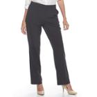 Women's Napa Valley Comfort Waist Straight-leg Pants, Size: 6 Avg/reg, Grey (charcoal)