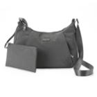 Women's Baggallini Slim Hobo Crossbody Bag With Rfid Blocking Pouch, Dark Grey