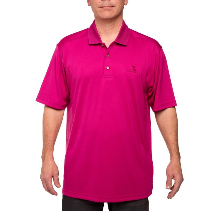 Men's Pebble Beach Classic-fit Textured Performance Golf Polo, Size: Xl, Dark Pink