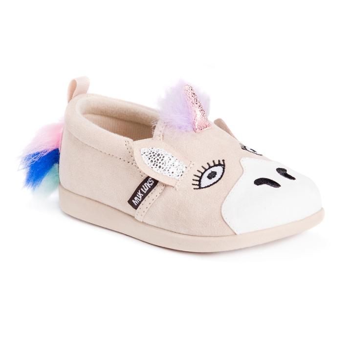 Muk Luks Luna The Unicorn Toddler's Shoes, Kids Unisex, Size: 9 T, Natural