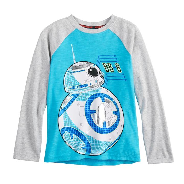 Boys 4-8 Star Wars A Collection For Kohl's Bb-8 Raglan Tee, Size: 8, Turquoise/blue (turq/aqua)