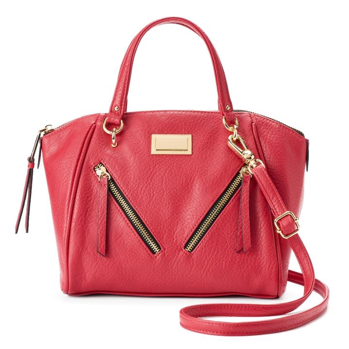 Juicy Couture Diagonal Zipper Satchel, Women's, Dark Pink