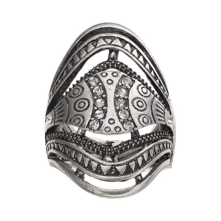 Apt. 9&reg; Antiqued Stretch Ring, Women's, Size: 7, Silver