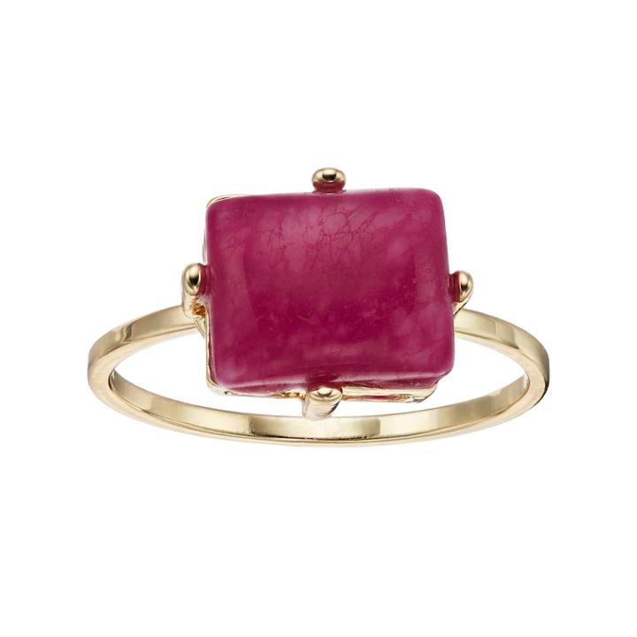 Lc Lauren Conrad Square Ring, Women's, Size: 7, Pink