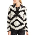 Women's Chaps Patterned Shawl Cardigan, Size: Xxl, White