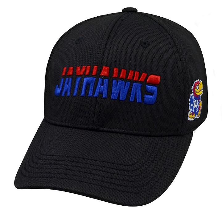 Adult Top Of The World Kansas Jayhawks Vigor One-fit Cap, Men's, Black