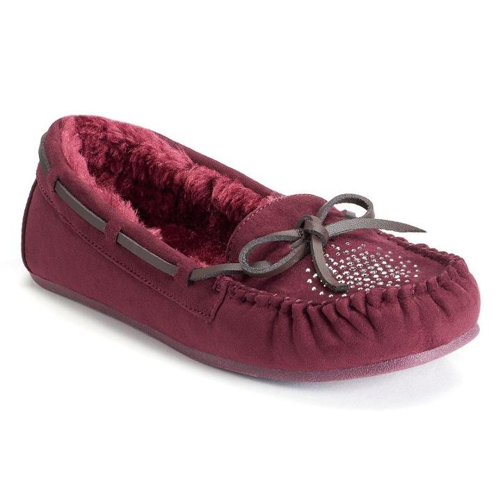 So&reg; Women's Moccasin Shoes, Girl's, Size: Medium (5), Red