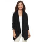 Women's Croft & Barrow&reg; Cascade Cardigan, Size: Small, Black